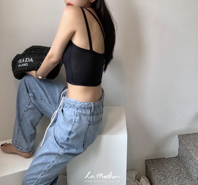 單肩設計感BRA背心